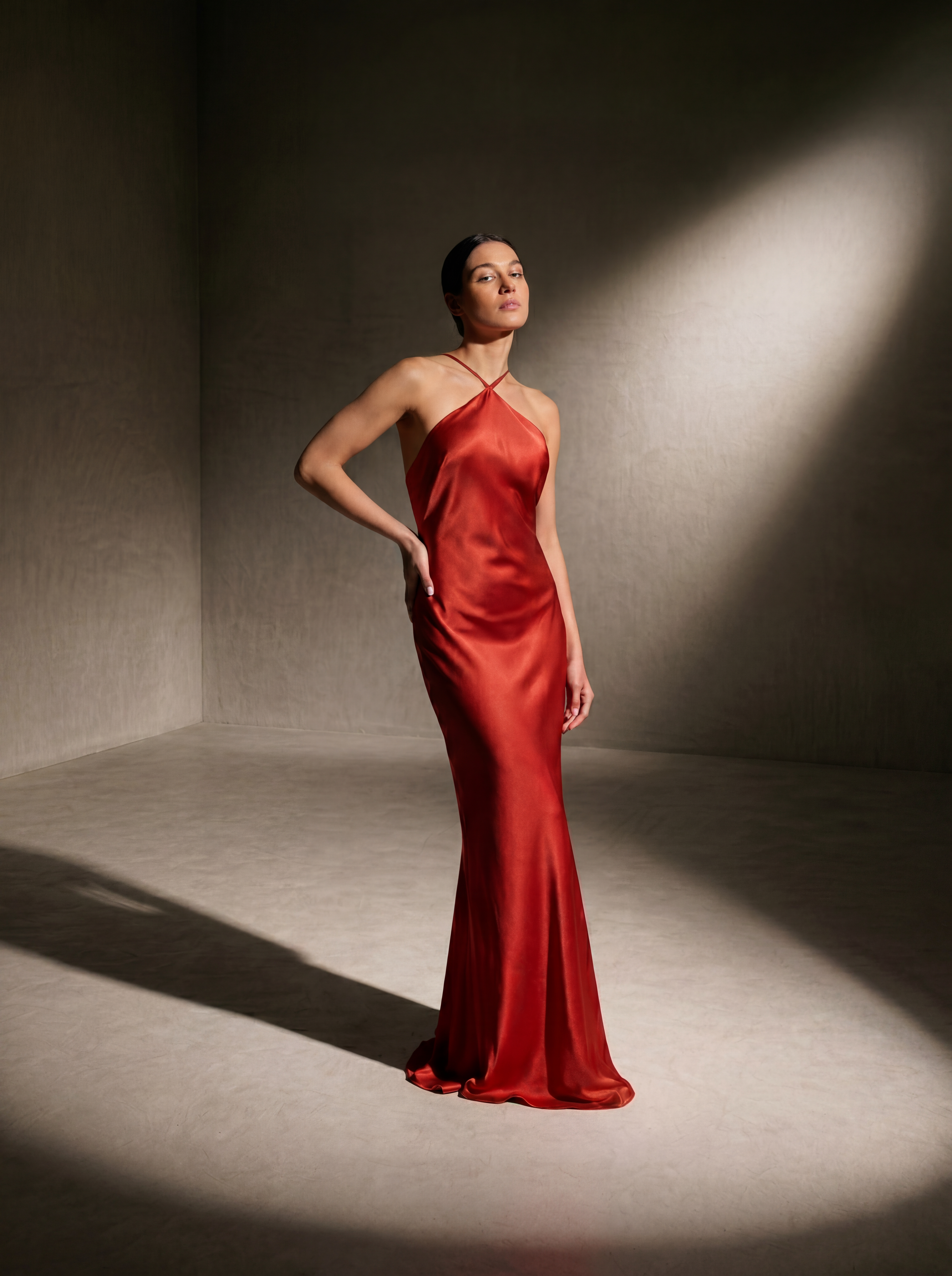 Vestido con escote halter