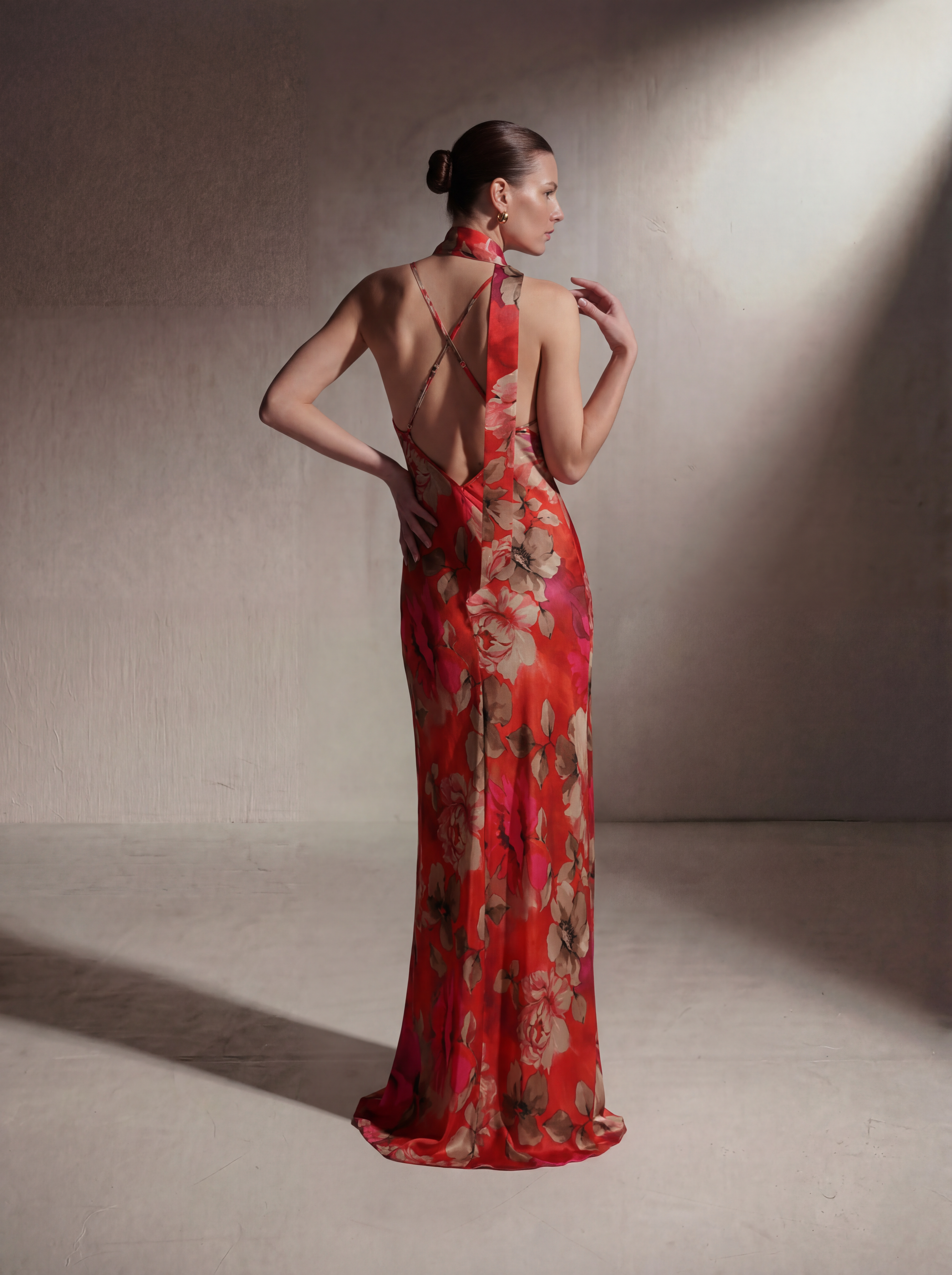Vestido sesgado lencero