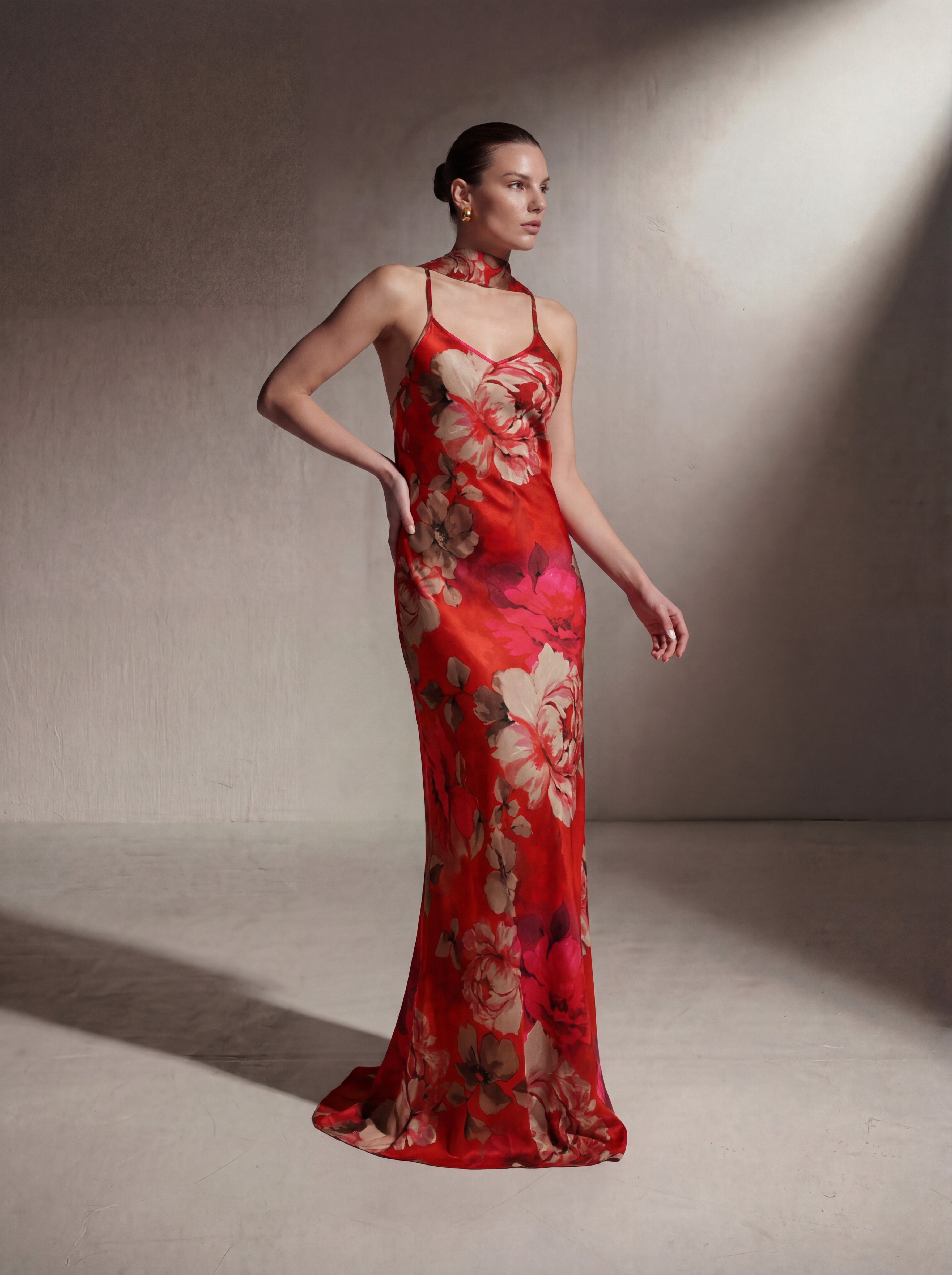 Vestido sesgado lencero